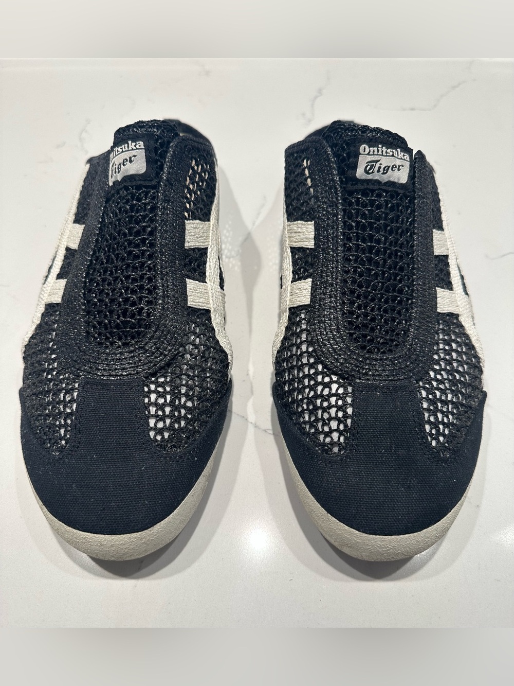Onitsuka Tiger by Asics Black & White Slip-On Mexico 66 Sabot Sneakers - 11.5 - Picture 6 of 9